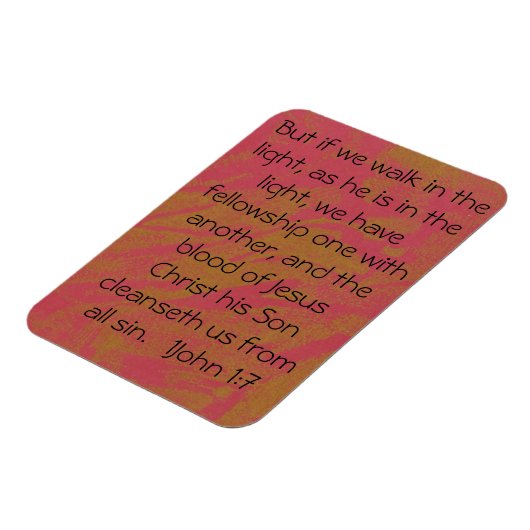 Flexible 1John1:17 scripture magnet (Côté Gauche)