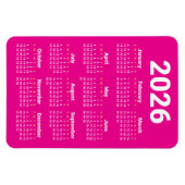 Flexible 2026 Calendar Magnet | Custom colors (Horizontal)