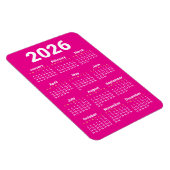 Flexible 2026 Calendar Magnet | Custom colors (Côté Droit)