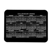 Flexible 2026 Calendrier Magnet Black (Horizontal)