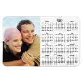 Flexible 2026 Modern Calendar Photo Magnet (Horizontal)