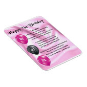 Flexible 21e anniversaire, Fille Poem Magnet (Côté Droit)