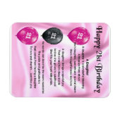 Flexible 21e anniversaire, Fille Poem Magnet (Horizontal)
