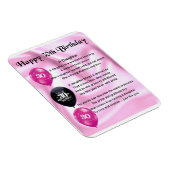 Flexible 30e anniversaire fille magnet poème (Côté Droit)