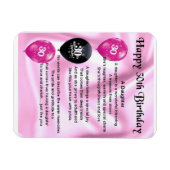 Flexible 30e anniversaire fille magnet poème (Horizontal)