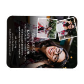 Flexible 3 Photo Collage Graduation Party Invitation Magnet (Horizontal)