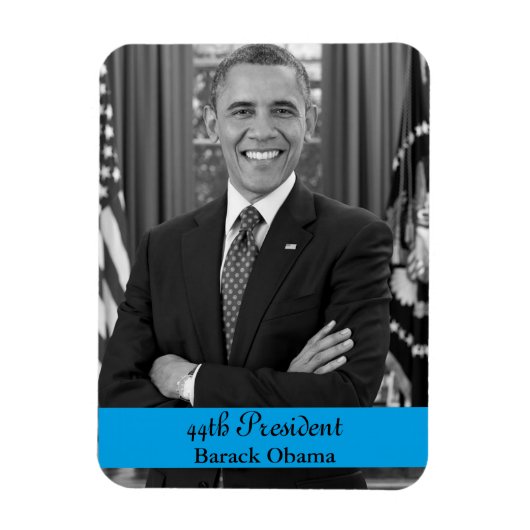 Flexible 44ème Président Barack Obama Magnet (Vertical)