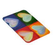 Flexible 4 Love Hearts Art Inspirational Fridge Magnet (Côté Droit)