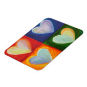 Flexible 4 Love Hearts Art Inspirational Fridge Magnet (Côté Gauche)