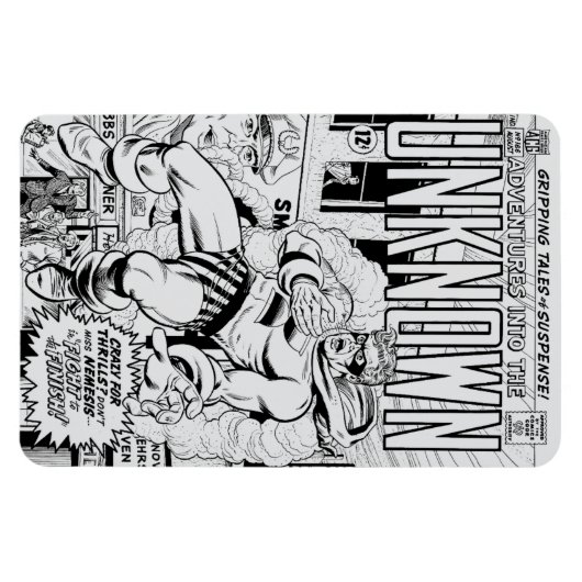 Flexible 'Adventures into the Unknown' Lite Grey Magnet (Horizontal)