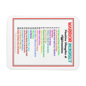 FLEXIBLE AFFIRMATIONS POSITIVES MAGNET D'ESPRIT GUERRIER (Horizontal)