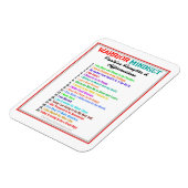 FLEXIBLE AFFIRMATIONS POSITIVES MAGNET D'ESPRIT GUERRIER (Côté Gauche)