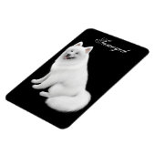 Flexible Aimable Samoyed Chien Premium Magnet (Côté Gauche)