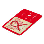 Flexible Aimer Red Awareness Ribbon Angel Custom Magnet (Côté Gauche)