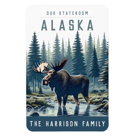 Flexible Alaska Cruise Ship Stateroom Magnet (Vertical)