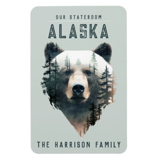 Flexible Alaska Cruise Ship Stateroom Magnet (Vertical)