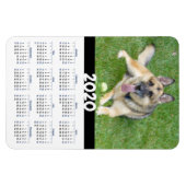 Flexible Allemand Shepherd Dog 2020 Calendrier Magnet (Horizontal)
