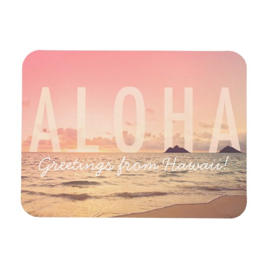 Flexible Aloha de Hawaii Magnet (Horizontal)