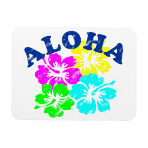 Flexible Aloha Magnet Vintage   Fleurs hawaïennes colorée