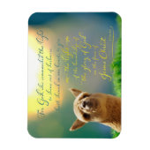 Flexible Alpaca Gold Turquoise Bible Verse Photo Magnet (Vertical)