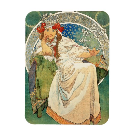 Flexible Alphonse Mucha Princesse Hyacinth Magnet (Vertical)