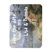 Flexible Alpine Lake Cabine Boat Save Date Magnet (Vertical)