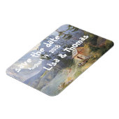 Flexible Alpine Lake Cabine Boat Save Date Magnet (Côté Gauche)