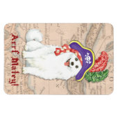 Flexible American Eskimo Dog Pirate Magnet (Horizontal)