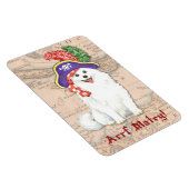 Flexible American Eskimo Dog Pirate Magnet (Côté Droit)