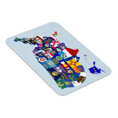 Flexible American Map State Flags Mosaic Magnet (Côté Droit)