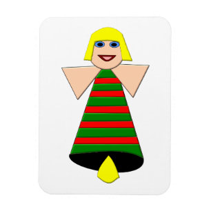 Flexible Ange de Noël Bell Premium Magnet