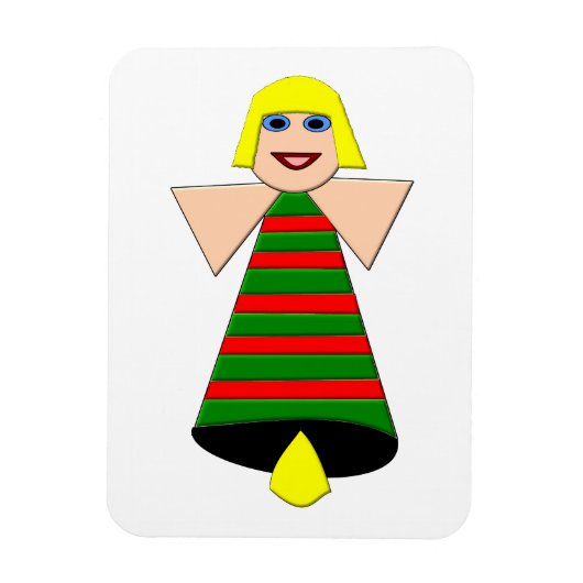 Flexible Ange de Noël Bell Premium Magnet (Vertical)