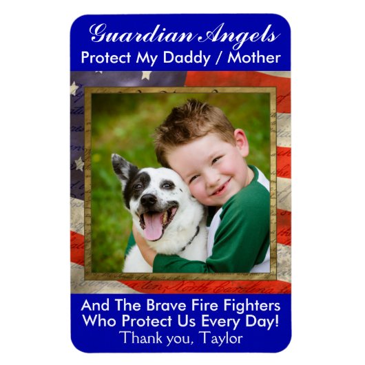 Flexible Angel du gardien - Magnet du service d'incendie (Vertical)