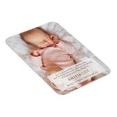 Flexible Annonce de naissance bébé fille Magnet réfrigérate (Côté Droit)
