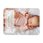 Flexible Annonce de naissance bébé fille Magnet réfrigérate (Horizontal)