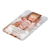 Flexible Annonce de naissance bébé fille Magnet réfrigérate (Côté Gauche)