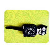 Flexible Antique kit Cat Horloge Premium Flexi Magnet (Horizontal)