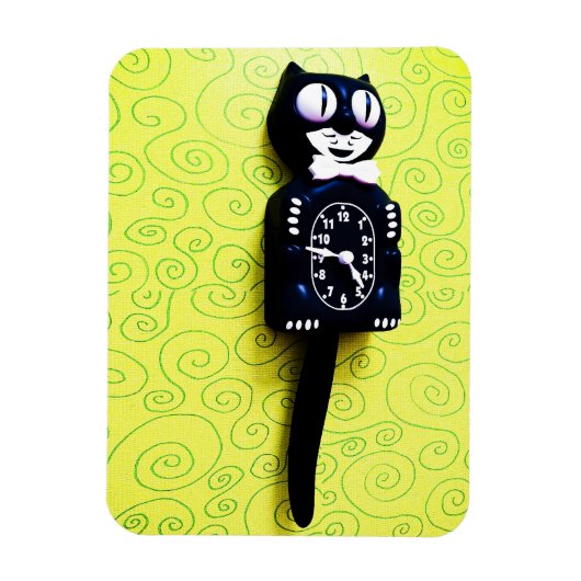 Flexible Antique kit Cat Horloge Premium Flexi Magnet (Vertical)