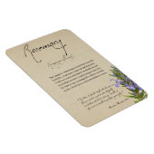 Flexible Apothécaire de plantes : romarin | Magnet (Côté Droit)