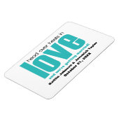Flexible Aqua Head Over Heels Save the Date Magnet (Côté Gauche)