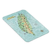 Flexible Aquarelle Carte Taïwan Magnet photo (Côté Droit)
