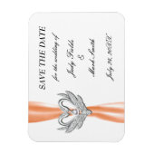 Flexible Argent De Ruban Orange Swans Enregistrer Le Magnet (Vertical)