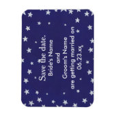 Flexible Argent Stars Royal Navy Blue Magnet Réservez la da (Vertical)