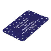 Flexible Argent Stars Royal Navy Blue Magnet Réservez la da (Côté Gauche)
