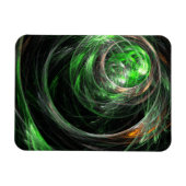 Flexible Arrondissement du Magnet Abstrait d'Art Vert (Horizontal)