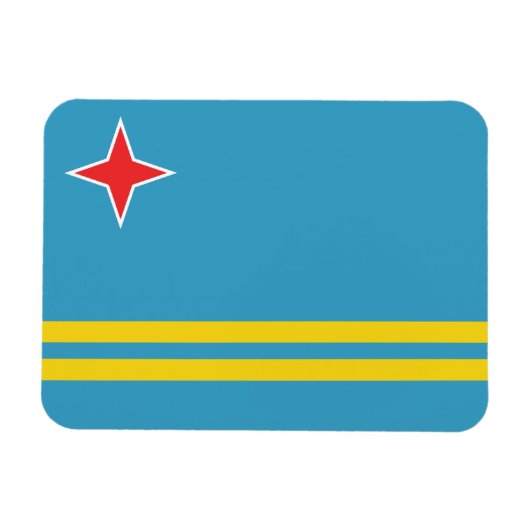 Flexible Aruba Drapeau Premium Magnet (Horizontal)