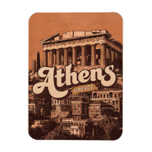Flexible Athènes capitale vintage de la Grèce cadeau Magnet