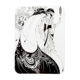 Flexible Aubrey Beardsley The Peacock Skirt Magnet