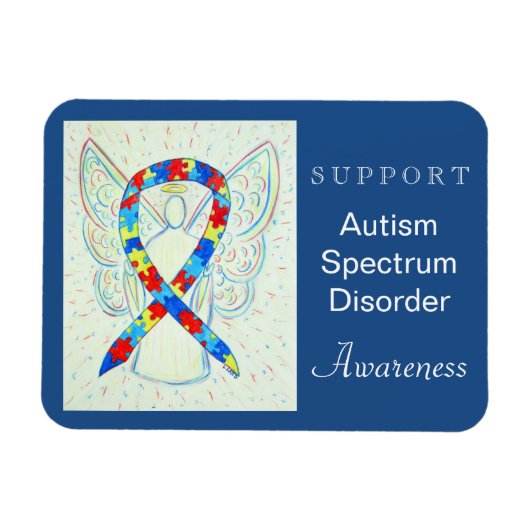 Flexible Autisme Spectrum Disorder (ASD) Ruban Angel Magnet (Horizontal)