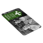 Flexible Bannière verte Chic Flourish Save the Date Magnet (Côté Droit)